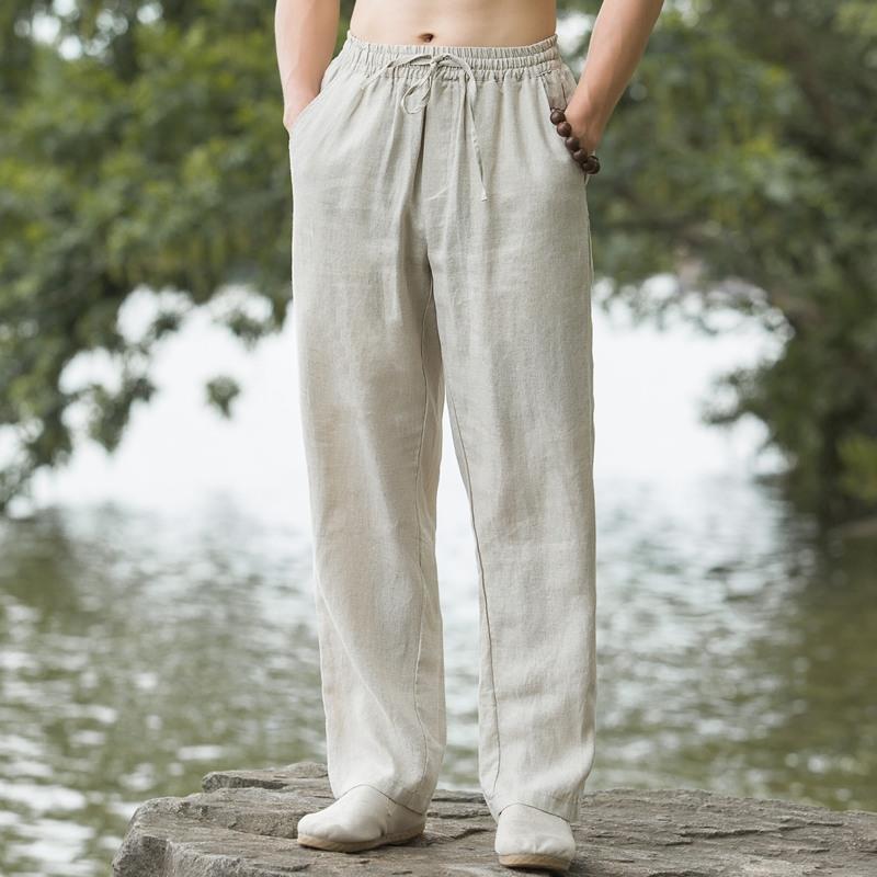 High-End Pure Linen Men's Casu - Ethnic Fashion Wear 评论和价格