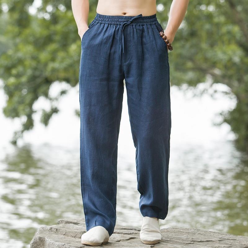 High-End Pure Linen Men's Casu - Ethnic Fashion Wear 评论和价格