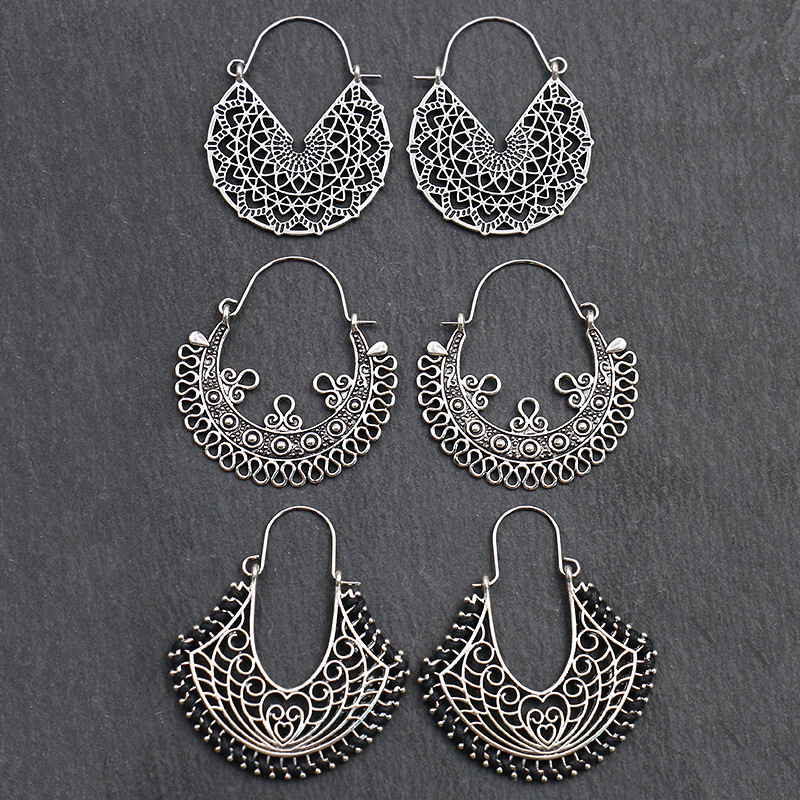 Antique Sliver-Plated Hollow A - Ethnic Indian Fashion 评论和价格