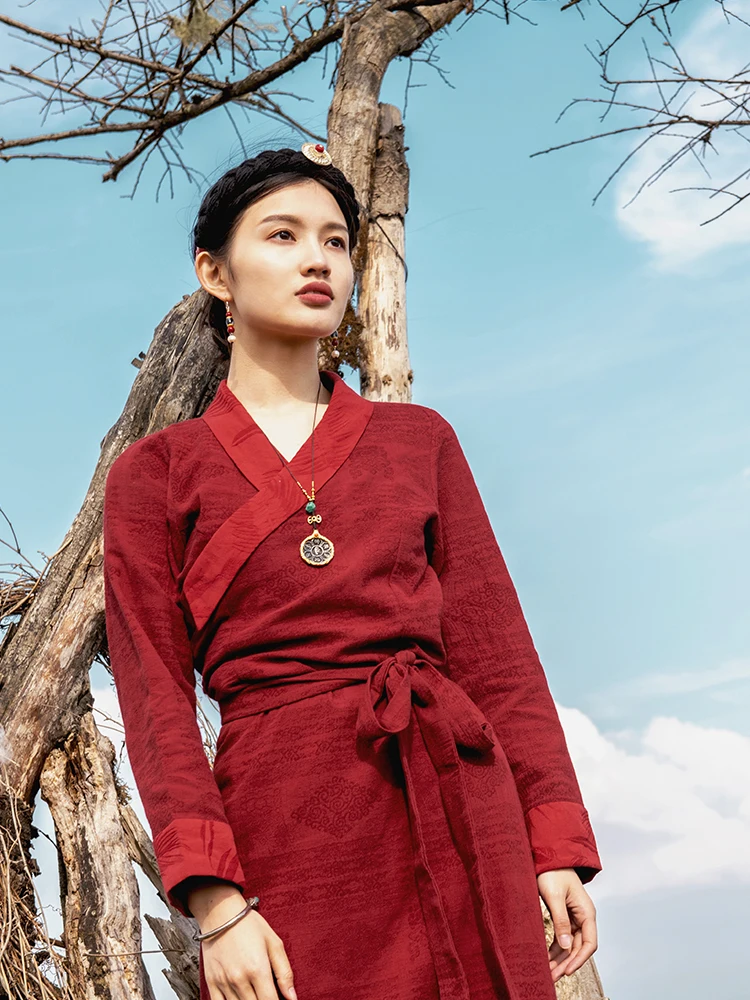 Tibetan Dress Daily Wear Dress - Ethnic Fashion Wear 评论和价格