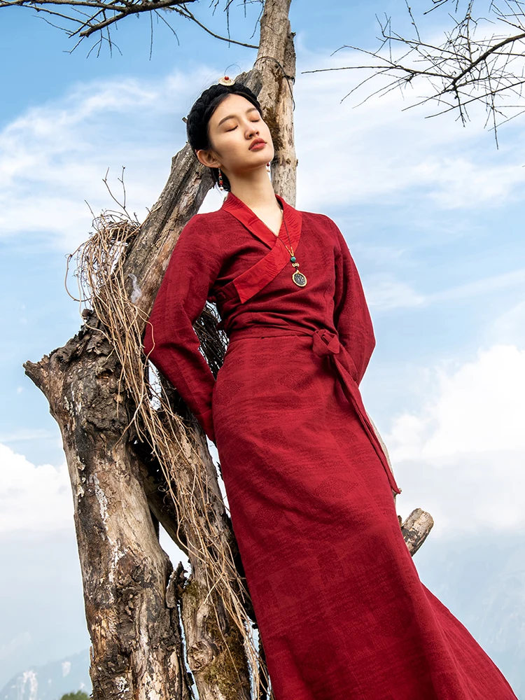 Tibetan Dress Daily Wear Dress - Ethnic Fashion Wear 评论和价格