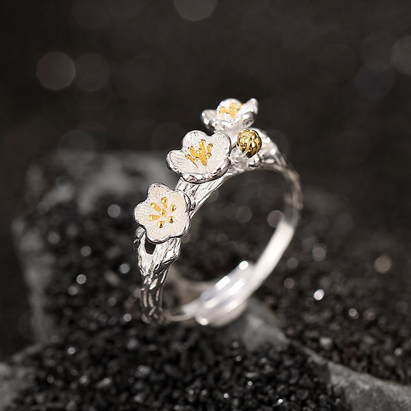 925 Sterling Silver Flower bra - Ethnic Fashion Wear 评论和价格