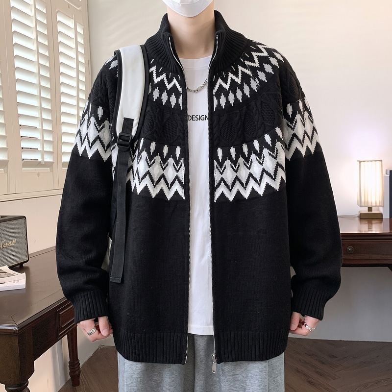 Trendy Men's Cardigan New Autu - Urban Ethnic Fashion 评论和价格