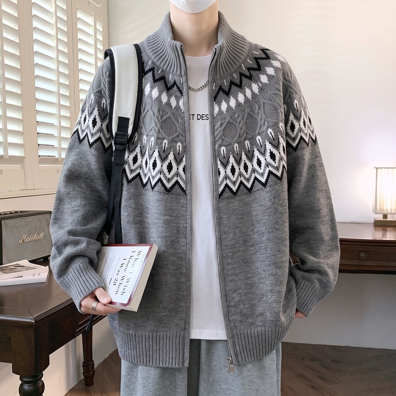 Trendy Men's Cardigan New Autu - Urban Ethnic Fashion 评论和价格