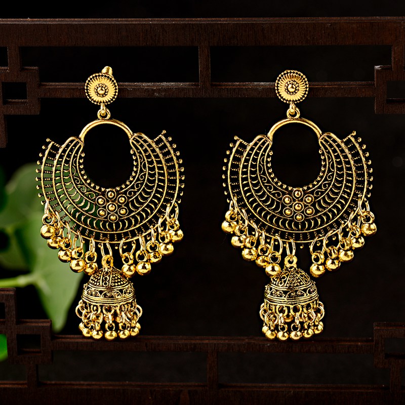2022 Round Vintage Jhumka Earr - Ethnic Indian Fashion 评论和价格