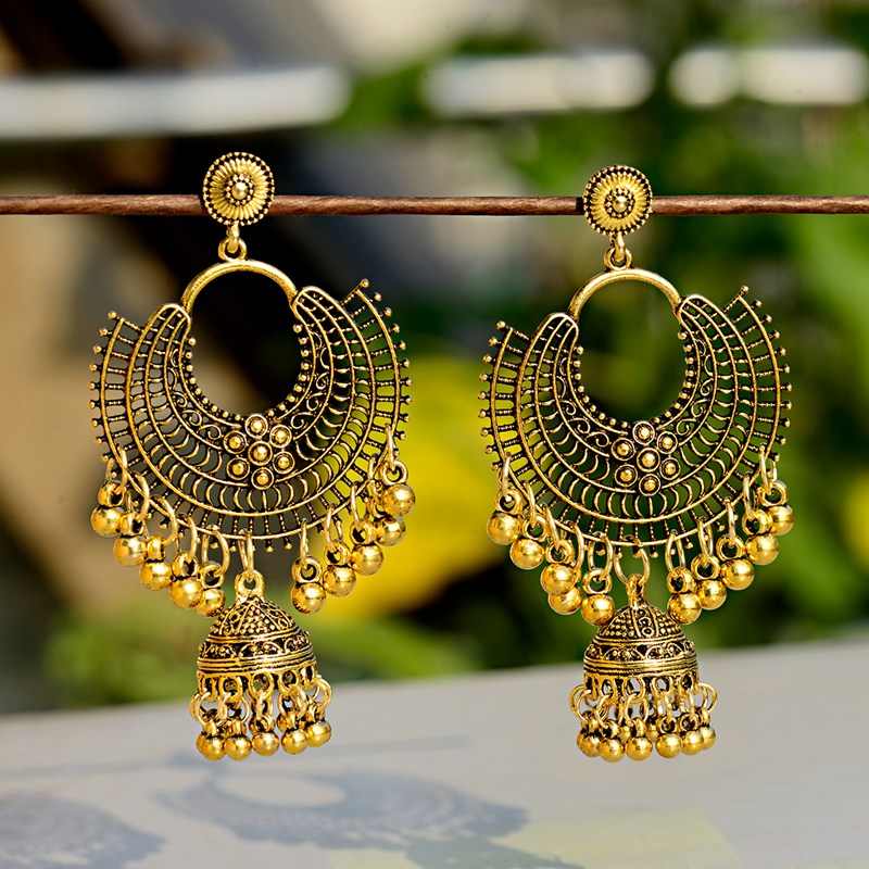 2022 Round Vintage Jhumka Earr - Ethnic Indian Fashion 评论和价格