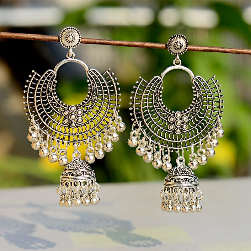 2022 Round Vintage Jhumka Earr - Ethnic Indian Fashion 评论和价格