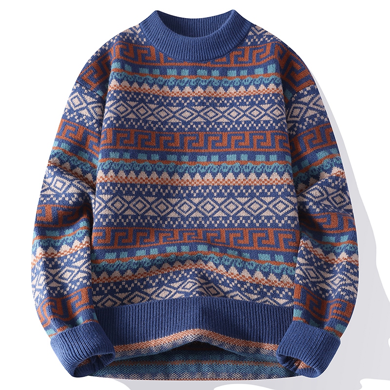 Trendy Men's Round Neck Sweate - Ethnic Fashion Wear 评论和价格