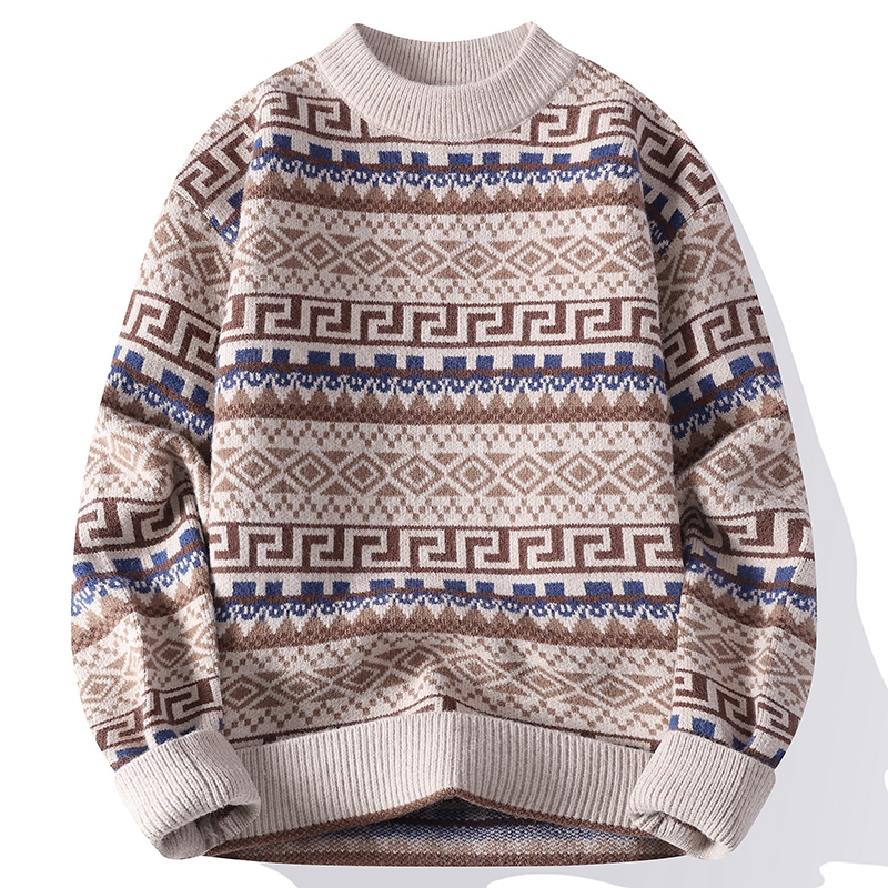 Trendy Men's Round Neck Sweate - Ethnic Fashion Wear 评论和价格