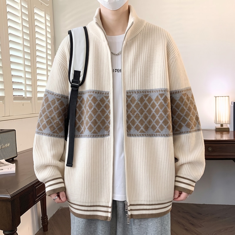 Trendy Men's Cardigan New Autu - Urban Ethnic Fashion 评论和价格