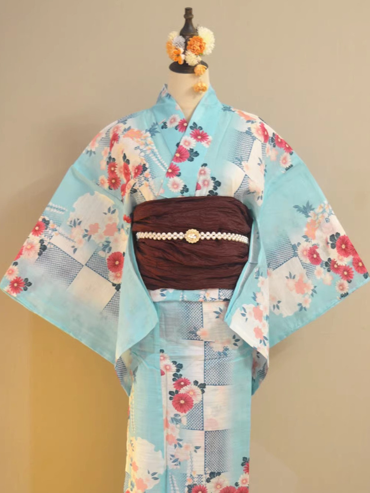 Traditional Yukata Kimono Cott - Ethnic Fashion Girls 评论和价格