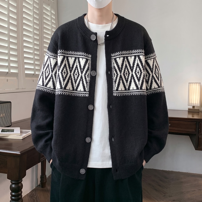 Trendy Men's Cardigan New Autu - Urban Ethnic Fashion 评论和价格