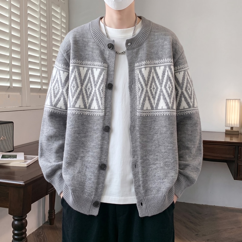 Trendy Men's Cardigan New Autu - Urban Ethnic Fashion 评论和价格